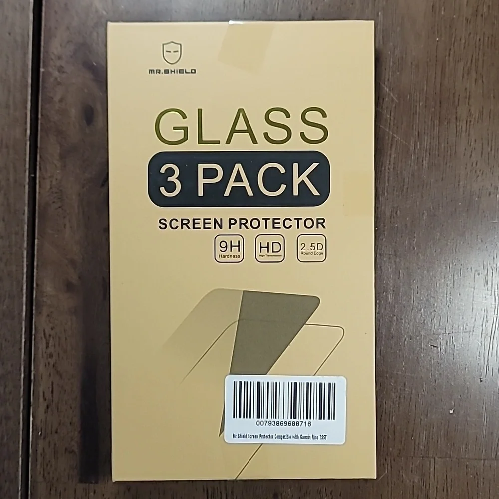 Mr. Shield Glass Screen Protector 3 Pack Garmin Rhino 755T Brand New Sealed